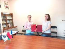 Подписание соглашения о сотрудничестве БГАМЛИ с ГУО «Средняя школа № 4 г.Минска»