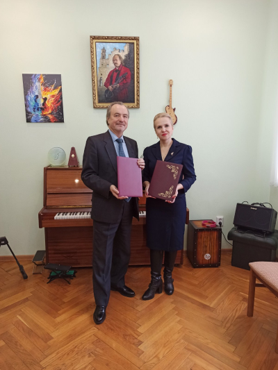 Падпісанне пагаднення аб супрацоўніцтве БДАМЛМ з ДУА “Дзіцячая музычная школа мастацтваў № 2 імя М.І.Аладава г. Мінска”