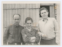 У.С.Караткевіч з Ю.К.Гальперыным і Г.Кравец. Пачатак 1960-х гг.
