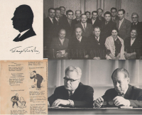 10.Ценявы партрэт П.Глебкі (мастак невядомы).  П.Глебка, У.Няфёд і інш. Акадэмія навук Беларусі. [к.1950-х-пач.1960-х] Навагодняя ігліца. С.Койданаўскі, М.Дабрадзей (сатырычныя вершы), Л.Замах, А.Сапетка (шаржы) на пісьменнікаў. Выразка з газ. у альб